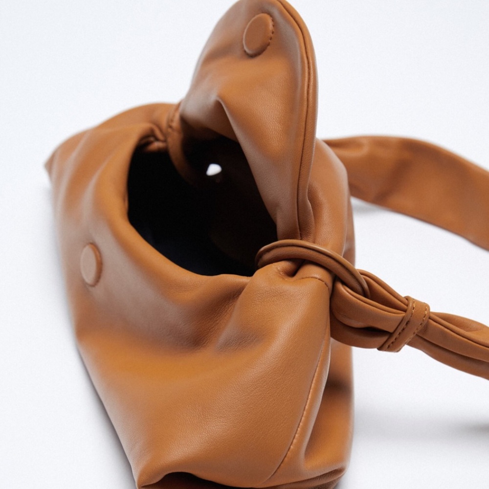 ZARA BNWT Leather Flap Shoulder Bag - Picture 2 of 7